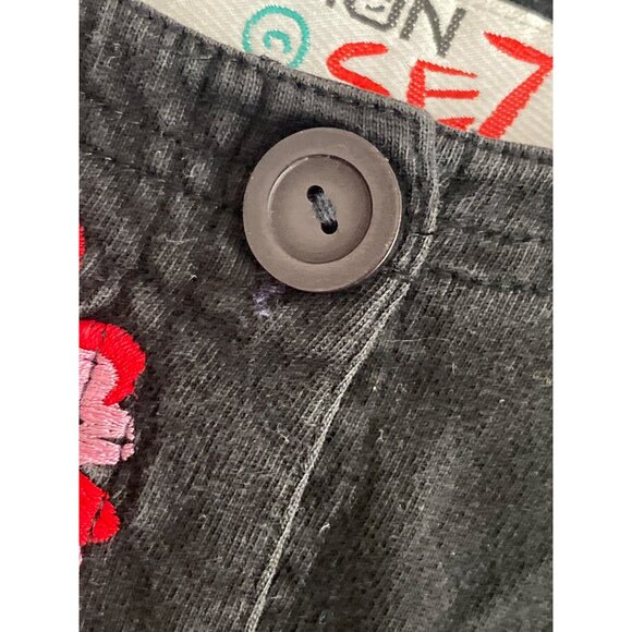 Michael Simon Sez Cardigan Black Multi Floral Embroidered Button Front Girl 7/8 - Picture 8 of 12